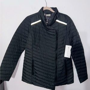 NWT Athleta down jacket black asymmetrical size medium